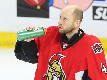 Craig Anderson during first period action.