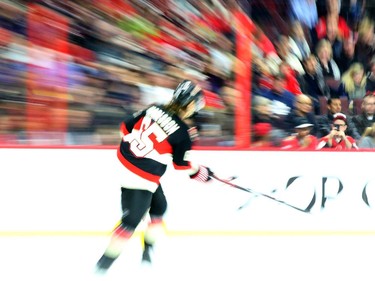 Erik Karlsson of the Ottawa Senators during second period NHL action.