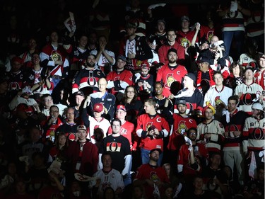 Fans at Canadian Tire Centre in Ottawa, April 19, 2015.