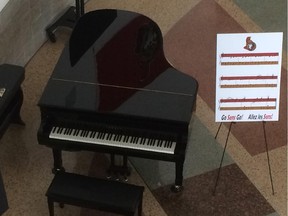 An archive picture of the public piano in the rotunda at Ottawa City Hall.