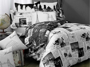 Passport duvet cover and pillow set at Bed, Bath & Beyond.