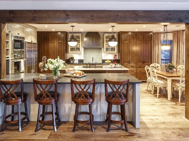 Wood accents and hardwood flooring in the kitchen featured prominently in this year’s entries. (Nathan Kyle, Astro Design Centre, 2nd place, kitchen: classic/traditional, $40,000 to $74,999.)