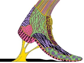 Details of Gum Heel by Michael DeForge on exhibit at Saw Gallery until June 21.