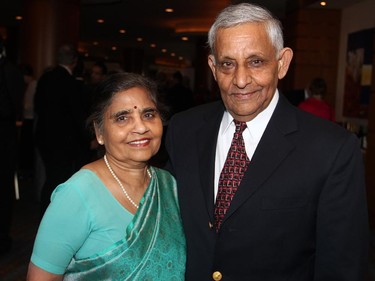 Krishan Gupta, seen with his wife and fellow donor, Shalini, co-chaired the Royal Commonwealth Society's Ottawa dinner, held at the Brookstreet Hotel on Tuesday, April 7, 2015.