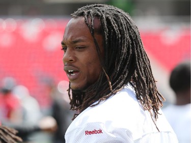 L.J. Castile during practice at TD Place.