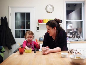 Lindsay McGinn and her almost 2-year-old daughter Amina in their Sandy Hill home.