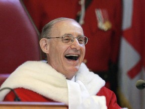 Supreme Court Justice Marshall Rothstein shares a laugh with the Supreme Court during a welcoming ceremony in Ottawa on April 10 2006. Justice Marshall Rothstein is retiring from the Supreme Court of Canada effective Aug. 31, just months short of his mandatory retirement on his 75th birthday in December. Rothstein was appointed to the court by Prime Minister Stephen Harper in March 2006 after 13 years with the Federal Court and the Federal Court of Appeal.
