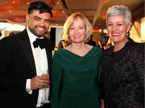 Mauricio Terrazas with FurBall honorary chair Laureen Harper and Jayne Watson, CEO of the NAC Foundation, at this year's gala for the Ottawa Humane Society, held at the Shaw Centre on Saturday, April 11, 2015.