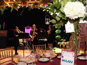 Members of Elmwood School's jazz band perform during the spring garden-themed benefit dinner and auction held at the all-girls private school on Saturday, April 25, 2015.