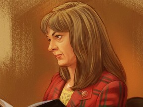 Witness Nicole Proulx testifies at the Mike Duffy trial in Ottawa.