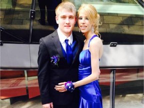 Connor Stevenson, shown here on his prom night with girlfriend Kaitlin Abbott , was stabbed to death this week.