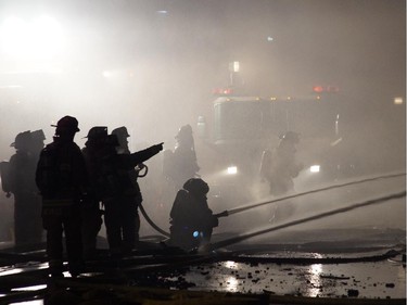 Scene from overnight major fire and explosion that destroyed a building at the corner of Bank Street and Fifth Avenue in the Glebe.