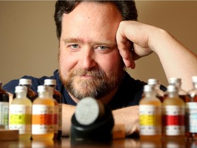 Todd Chambers has a company called Really Horrible Enterprises that makes artisan vanilla extracts, maple syrup, drink bitters and soapstone whiskey rocks (to chill whiskey without watering it down). (Julie Oliver / Ottawa Citizen)