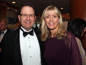 Yves Laberge, general manager of sponsor Star Motors, with his wife, Lynn, at the 27th Commonwealth Dinner on Tuesday, April 7, 2015.