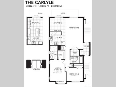 The Carlyle is an end unit, offering lots of light.