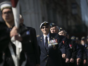 A ceremony honouring the National Battle of the Atlantic took place at the National War Memorial in Ottawa, May 3, 2015.