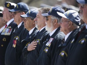 A ceremony honouring the National Battle of the Atlantic took place at the National War Memorial in Ottawa, May 3, 2015.