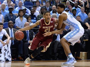 Olivier Hanlan was a starting point guard at Boston College. He's now a draft pick of the Utah Jazz.
