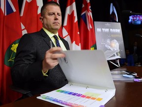 Ontario Ombudsman Andre Marin prepares to speak about his report on Hydro One billing practices and customer service at a press conference in Toronto on Monday, May 25, 2015.