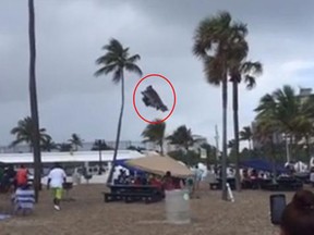 Still image from the video recorded on the South Florida beach.
