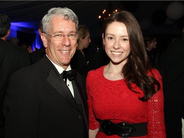 CRTC chairman Jean-Pierre Blais at the National Arts Centre with his niece, Meredith Webb, for the Governor General's Performing Arts Awards Gala on Saturday, May 30, 2015.