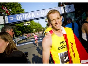 Eric Gillis was the first Canadian man to finish the 10K race at Tamarack Ottawa Race Weekend in 2015
