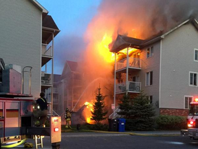 At just after 5 a.m. Wednesday, Ottawa fire received multiple calls about flames running up the side of a townhome at 307 Elite Private in Barrhaven.