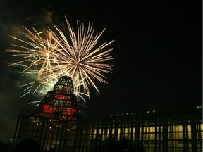 Fireworks errupt over the National Art Gallery in this file photo. The gallery has asked that the fireworks launching site be relocated.