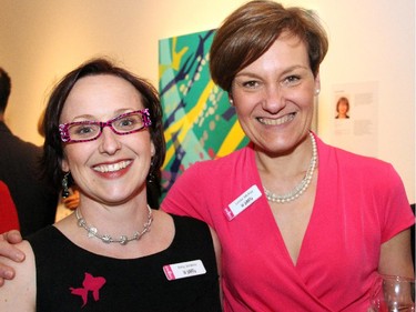 From left, Amy Jenkins, lead art consultant at the Canada Council Art Bank, co-chaired the annual Le pARTy art auction for the Ottawa Art Gallery with Leslie McKay on Thursday, May 21, 2015.