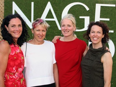 From left, Jennifer White, Margot Sunter, Ottawa Centre federal Liberal candidate Catherine McKenna and Stephanie Bolt, seen at the Ottawa Riverkeeper Gala on Wednesday, May 27, 2015, at Albert Island,  All participated in the Ottawa Riverkeeper's 4km-long fundraising swim on the Ottawa River last year.
