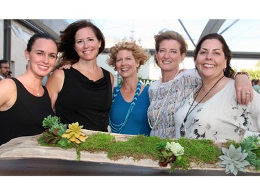 From left, Karinne Baker, interior architect and designer Tania Kratt, Lara Van Loon, Penny Schroeder and Ruth McKlusky were the design team for the third annual Ottawa Riverkeeper Gala held at Albert Island, on the former Domtar lands, on Wednesday, May 27, 2015.