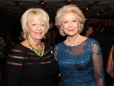 From left, Saskatchewan's lieutenant governor, Vaughn Solomon Schofield, with her sister, Adrian Burns, chair of the National Arts Centre board, at the Governor General's Performing Arts Awards Gala, held at the NAC on Saturday, May 30, 2015.