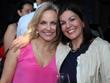 From left, Whitney Fox with RBC regional president Tina Sarellas at the Ottawa Riverkeeper Gala held at a new and unique location, Albert Island, on Wednesday, May 27, 2015.