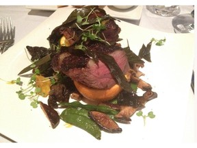 Duck breast with orange-miso and mushrooms at Urban Pear