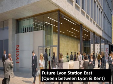 Future Lyon Station East (Queen between Lyon & Kent streets).