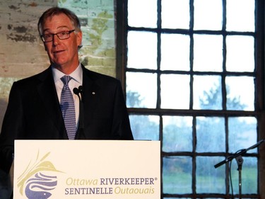 Gord Nixon, former chief executive of RBC, was honoured for the bank's tremendous support of water projects on Wednesday, May 27, 2015, at the Ottawa Riverkeeper Gala held at Albert Island.