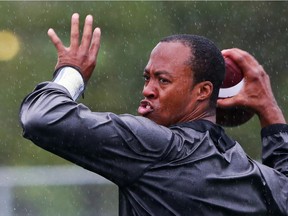 Henry Burris worked out during rookie camp this week.