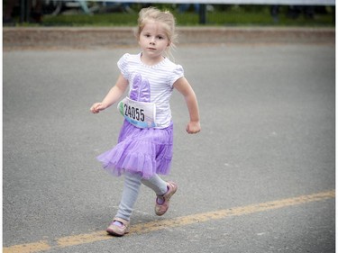 Holly Marshall takes part in the 2K race at Tamarack Ottawa Race Weekend Saturday May 23, 2015.