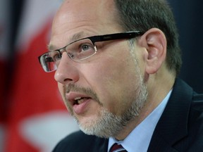 Howard Sapers, Correctional Investigator of Canada,  holds a news conference in Ottawa on Wednesday, October 8, 2014. Sapers has been told by the Harper government he's out of a job as soon as a replacement can be found.THE CANADIAN PRESS/Sean Kilpatrick