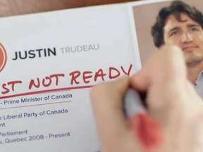 A still shot from the Conservatives' new Youtube ad on Liberal leader Justin Trudeau.