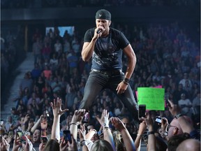 Luke Bryan performs during his That's My Kind of Night Tour at the Canadian Tire Centre in Ottawa on May 02, 2015.
