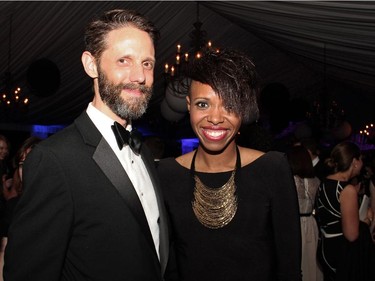 Marc Stevens, general manager of the National Arts Centre Orchestra, at the VIP afterparty with singer Kellylee Evans, who performed O Canada at the Governor General's Performing Arts Awards Gala tribute show held at the NAC on Saturday, May 30, 2015.