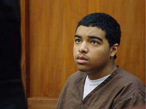 Marc Wabafiyebazu, 15, of Ottawa, is seen in court during his bail hearing in Miami in May.