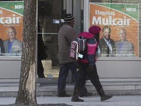 NDP leader Tom Mulcair's headquarters in the Montreal riding of Outremont during the 2011 election.