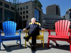 Architect Raymond Moriyama, who designed Ottawa City Hall, in the one area he dislikes - the slab of concrete installed on the Laurier side of the building to accommodate the skating rink. "What about the other seasons? he asks.