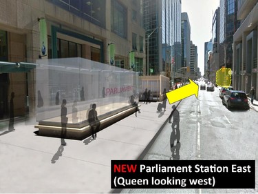 New Parliament Station East (Queen Street looking west).