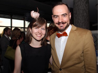 This pair, Lindsay Naish and Toby White, looked super cute at the Stepping Out! fundraiser for Dress for Success, held at Lago on Thursday, May 28, 2015.