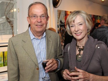 Prominent Canadian author Charlotte Gray and her husband, former deputy minister George Anderson, attended the annual Le pARTy art auction fundraiser for the Ottawa Art Gallery, held on Thursday, May 21, 2015.