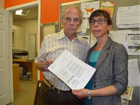 Publisher emeritus Fred Ryan, left, and co-publisher Lily Ryan were served with an injunction regarding language use in their newspaper.