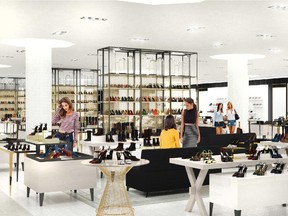 Renderings of Hudson's Bay renovation at the Rideau Street location.